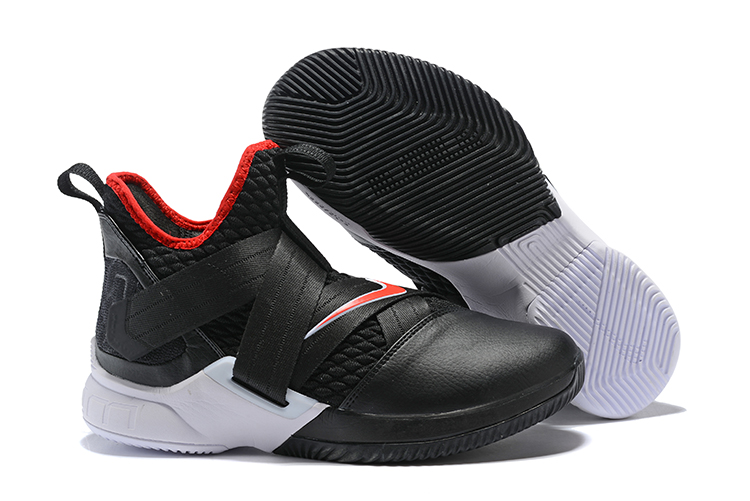 Nike Lebron Soldier 12 Black Red White Shoes